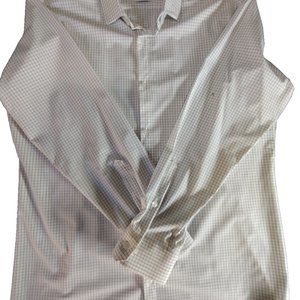 Mizzen+Main Dress Shirt‎ Mens XXL White Check Leeward Collection